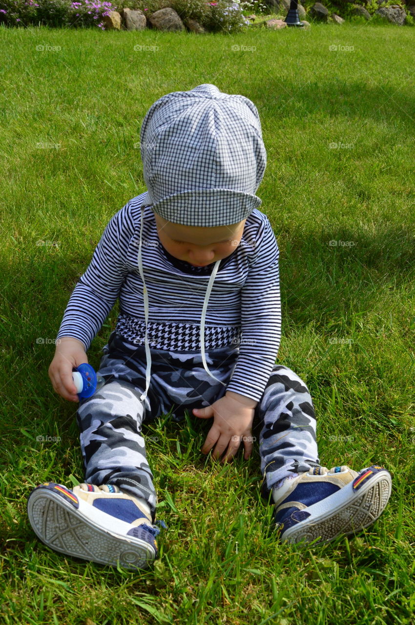 Boy in moro trousers