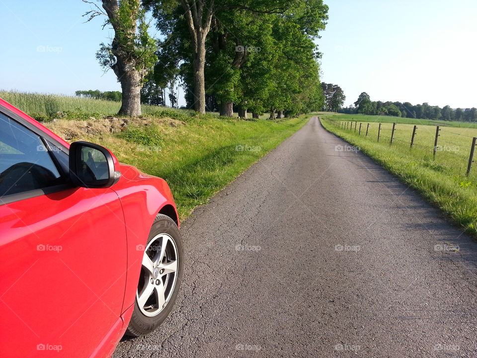 Driving on a country road

