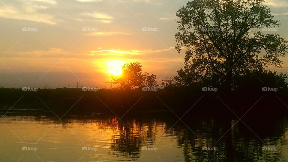 Sunset, Dawn, Water, Landscape, Lake