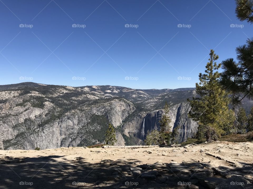Gorgeous picture from the top of Sentinel Dome. In the distance you can see Bridal Veil Falls. 