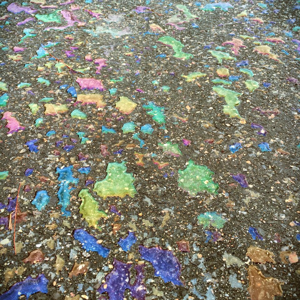 Rainbow puddles 