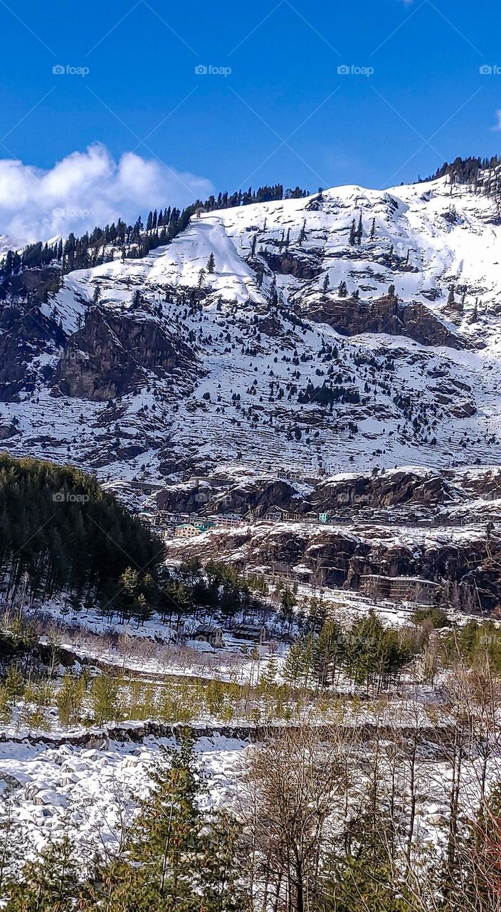 Mountain in winter