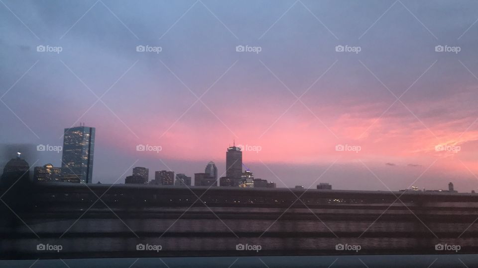 Boston sunset 
