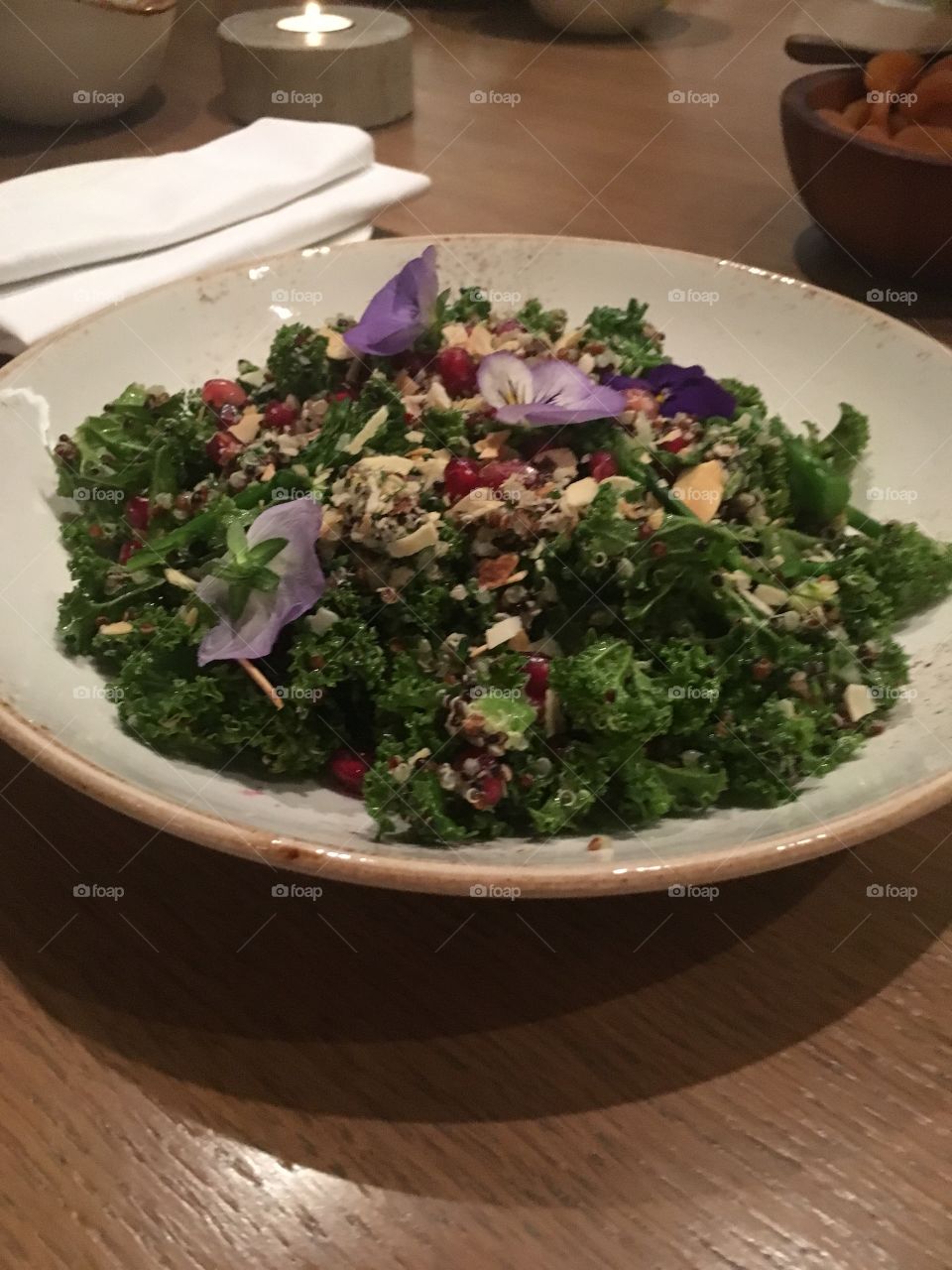 Floral quinoa salad