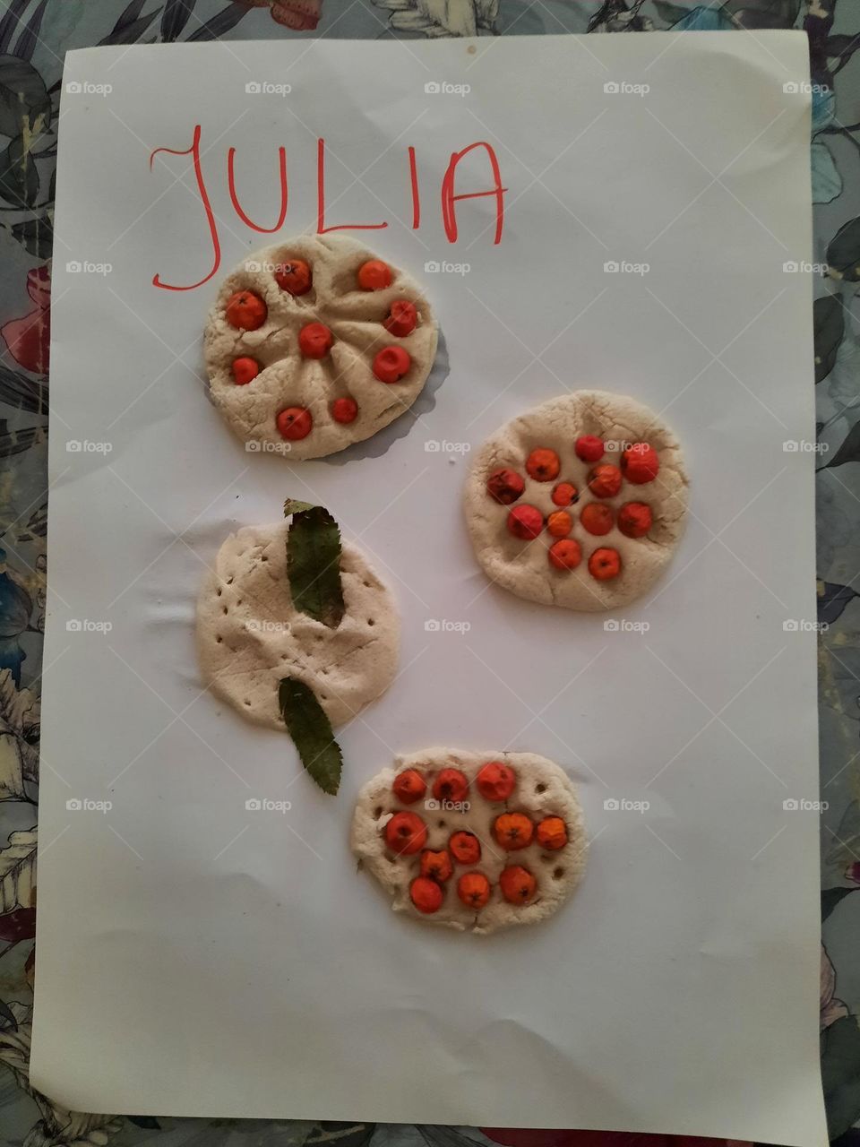 plasticine cookies made by 5.yrs old