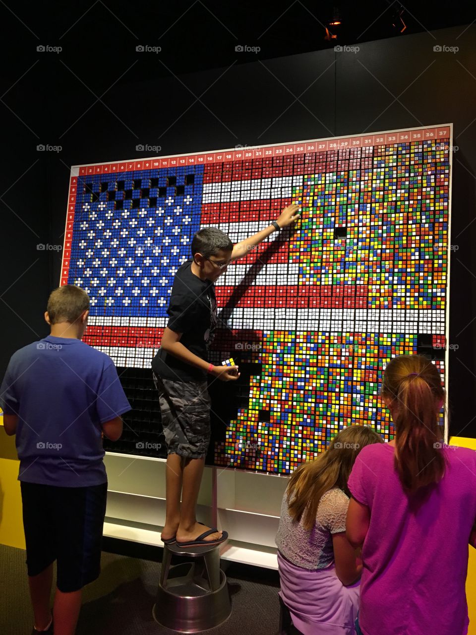 Rubik's cube American flag