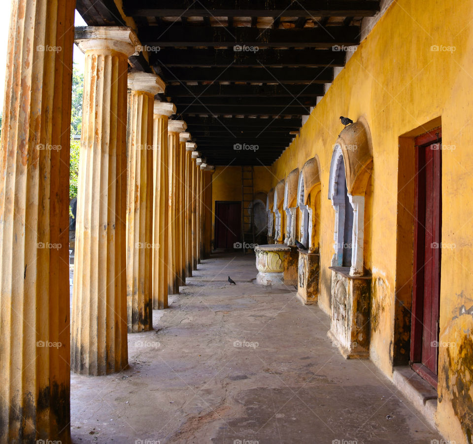 pillars of an old building