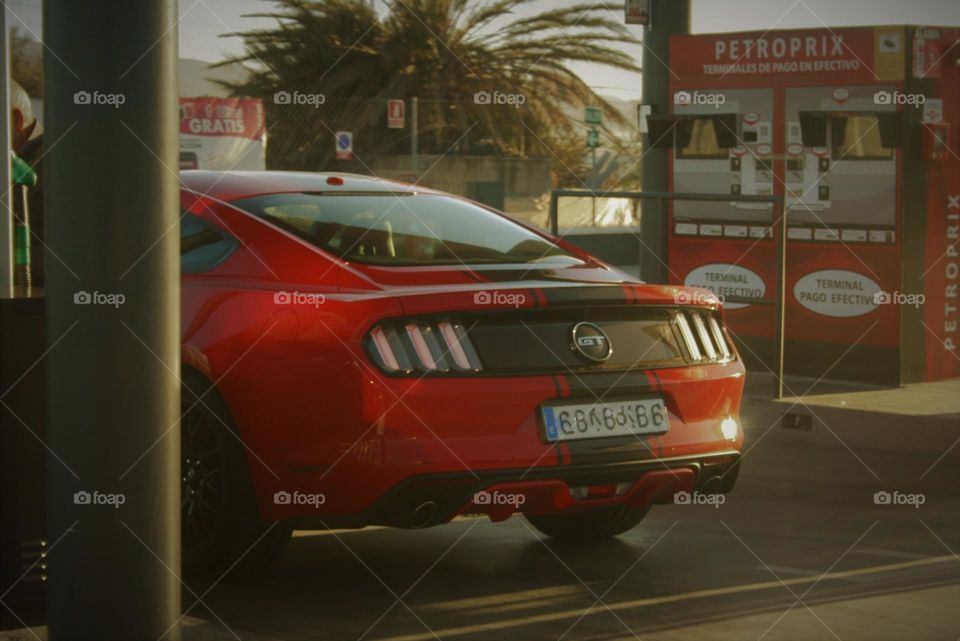 Car in the sun