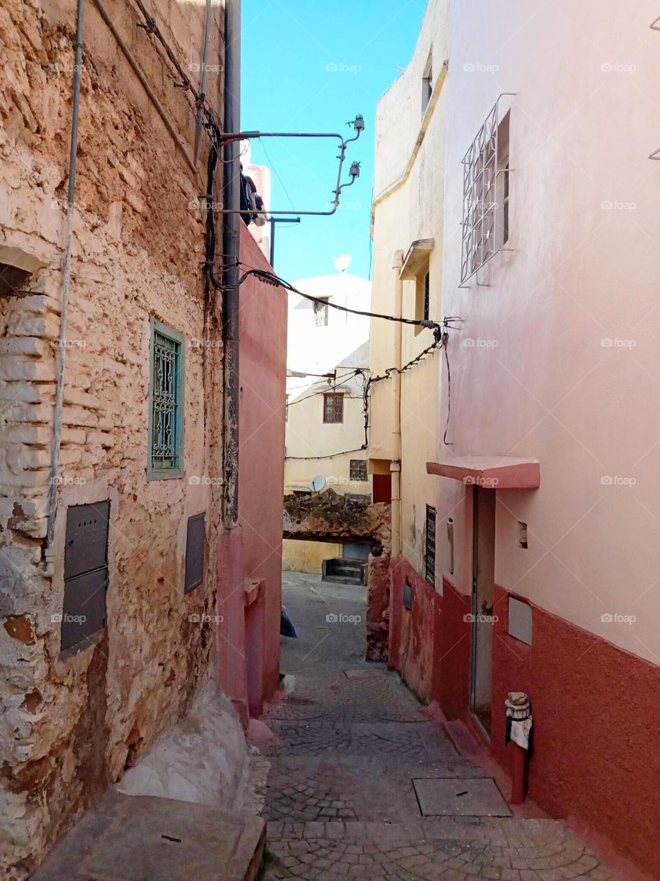 Old alleys in Bhalil village of morocco