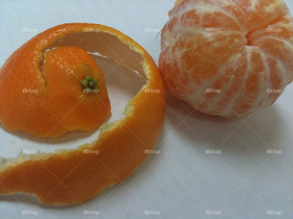 orange plate fruit stem by technosky