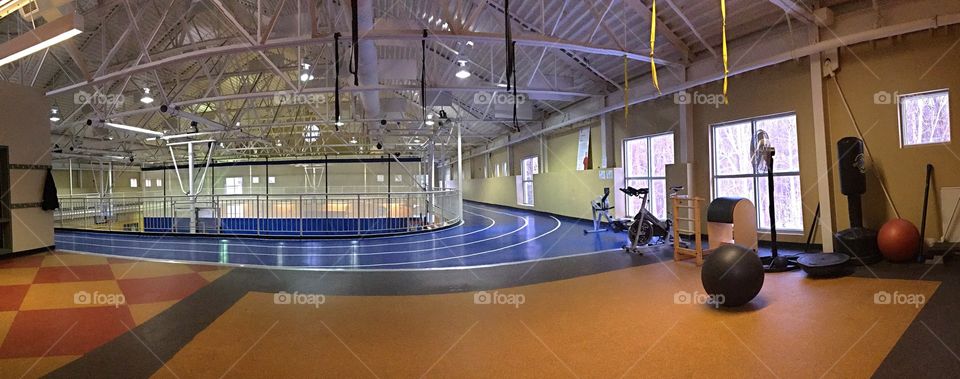 Empty gym - indoor track all to myself 