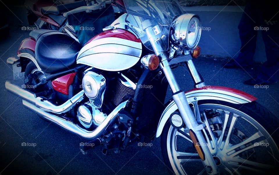 Red & White motorbike