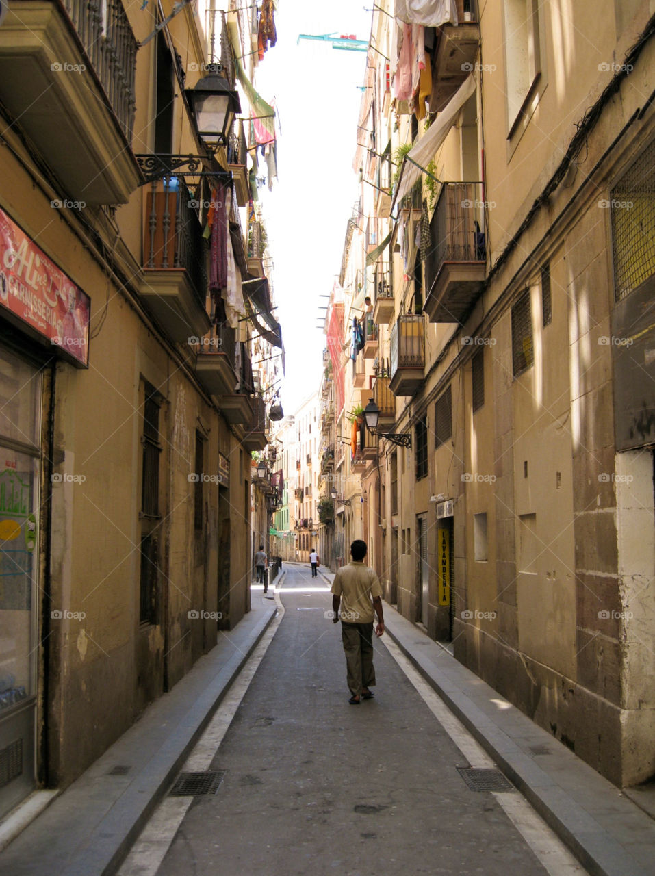 street buildings man houses by solerito