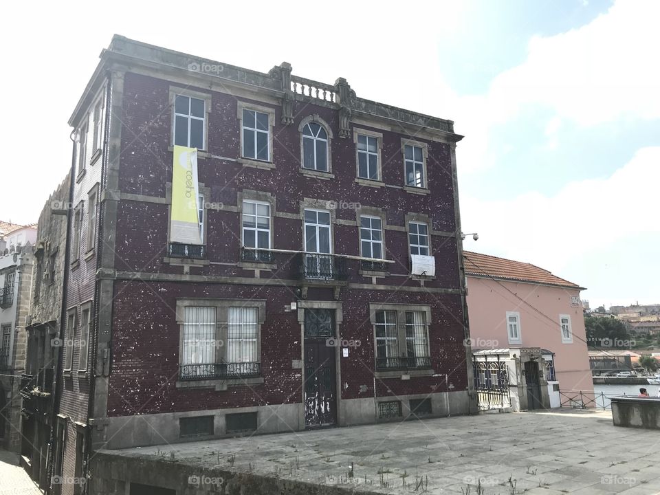 tiled building facade