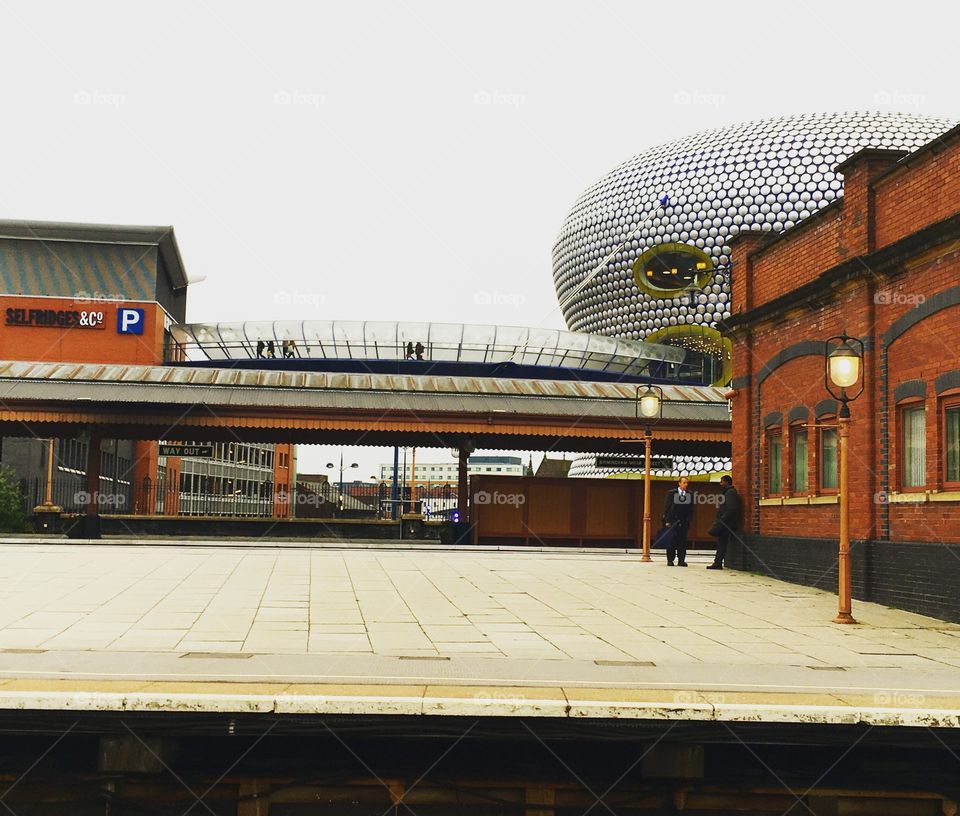 Moor steer train station with self ridges Birmingham in background