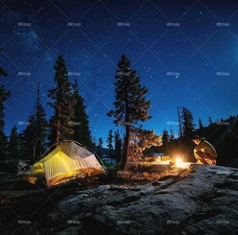 Camping on Snow