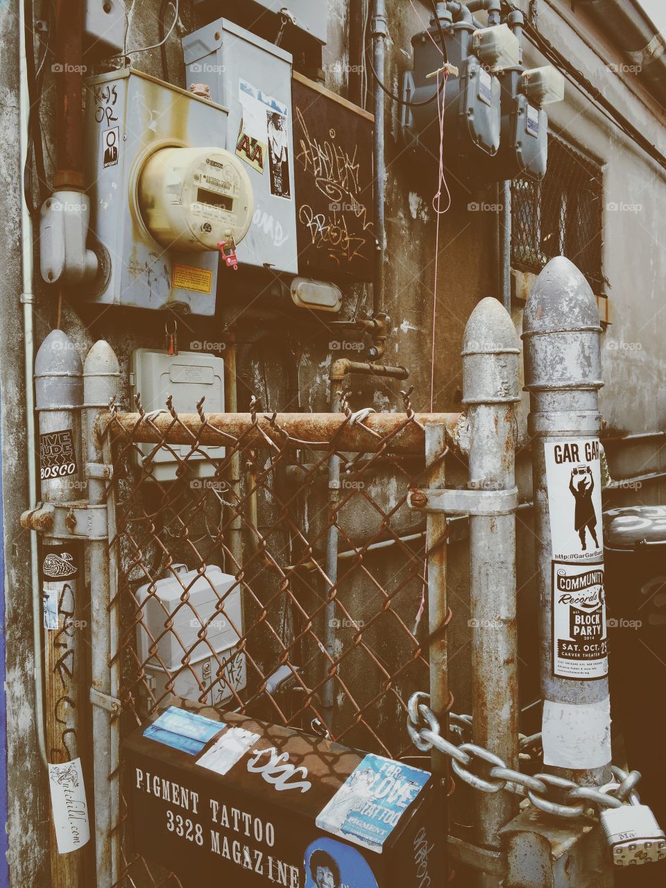 Rusty fence.