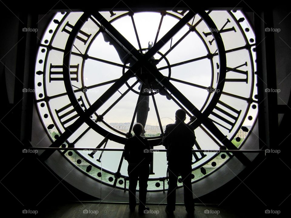 People looking out over Paris 