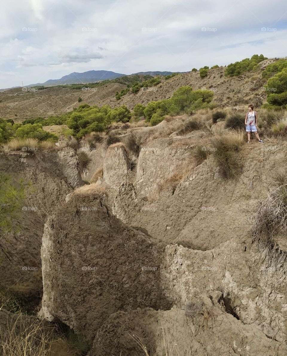 Taking a walk through the countryside I come across this beautiful landscape. They are dunes of land worn down by rain.