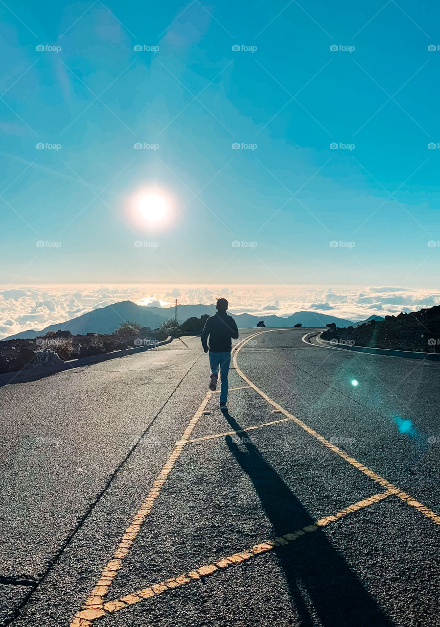 Road to Haleakala National Park in Hawaii