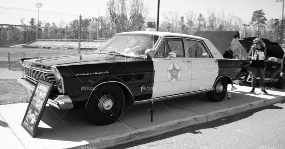 Old Ford Galaxie Police Car