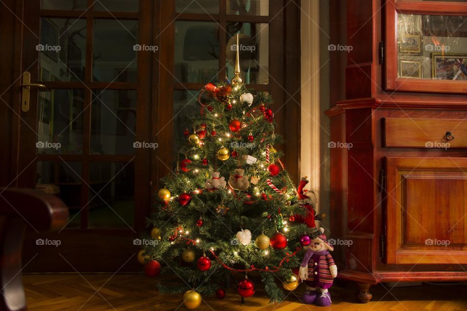 Christmas tree in a lovely home