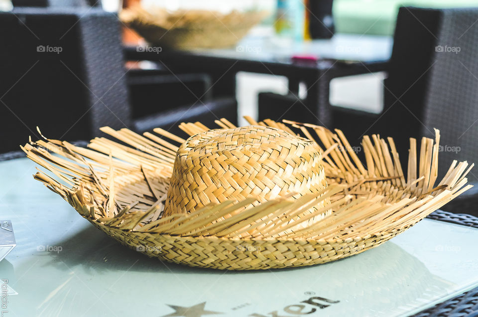 Straw Hat on a table