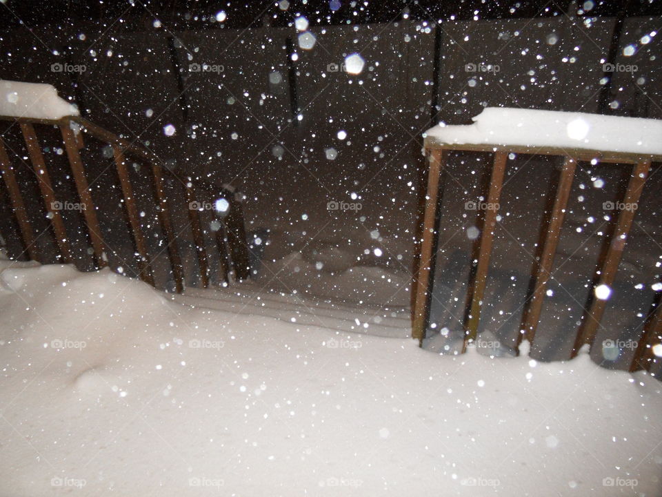 Snow on Porch