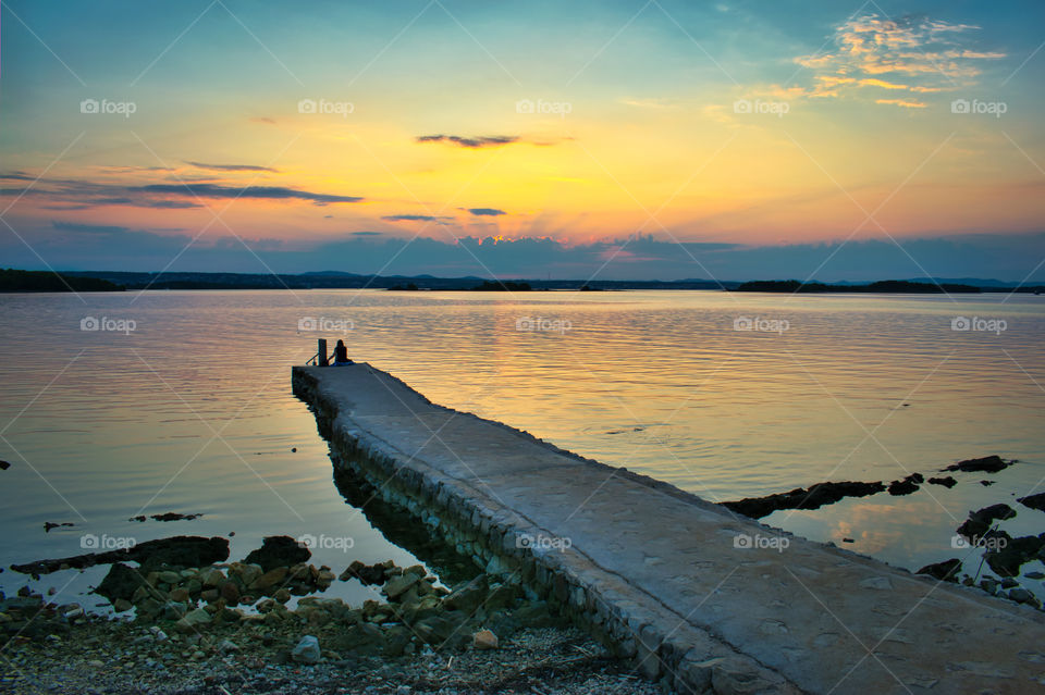 Dock at island Pasman, Croatia