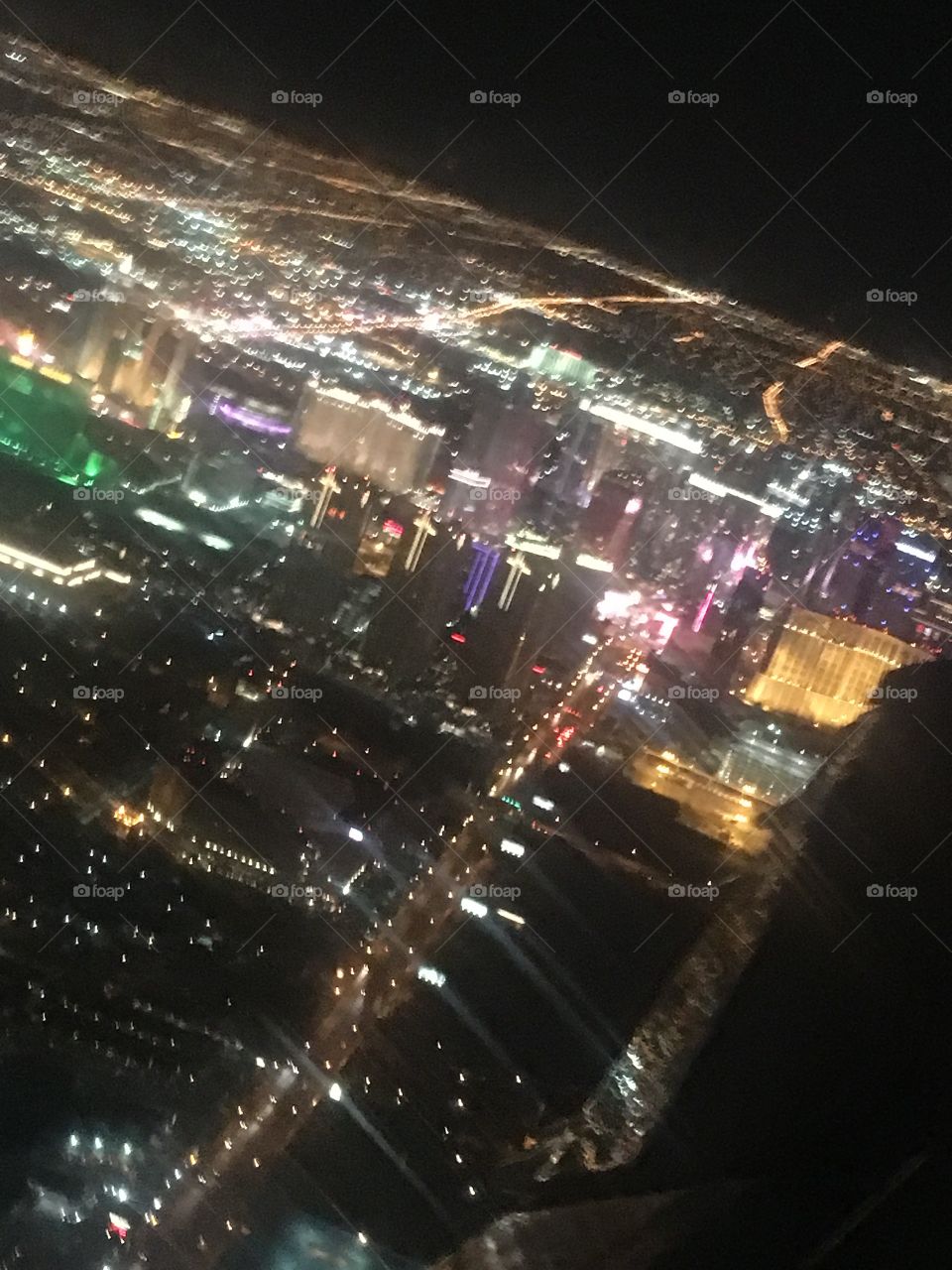 A Vegas night from above