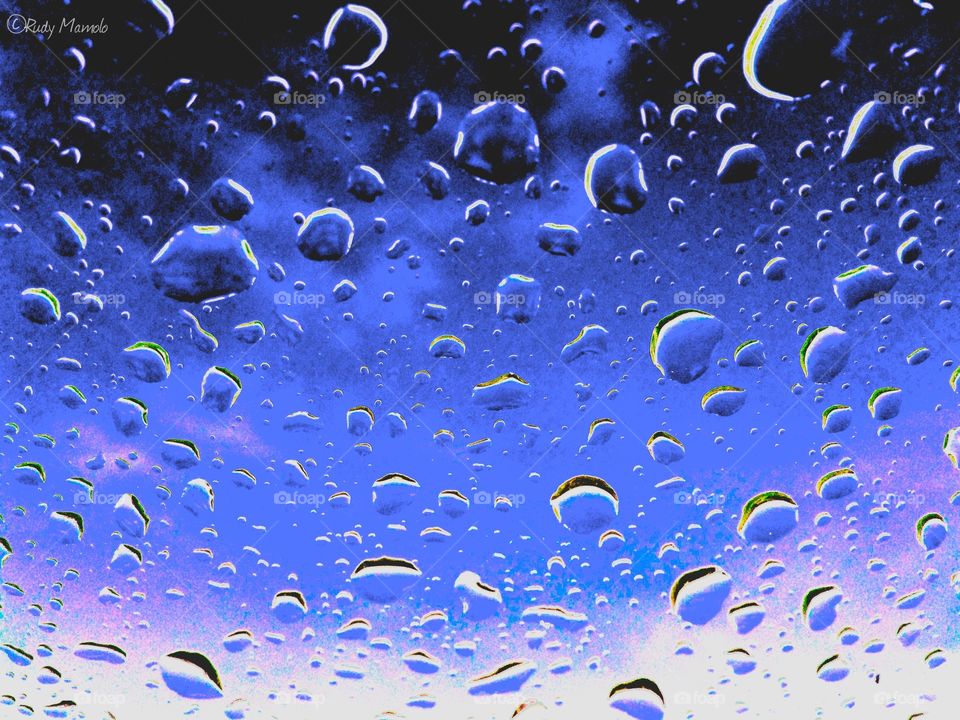 Drops from heaven . Water drops