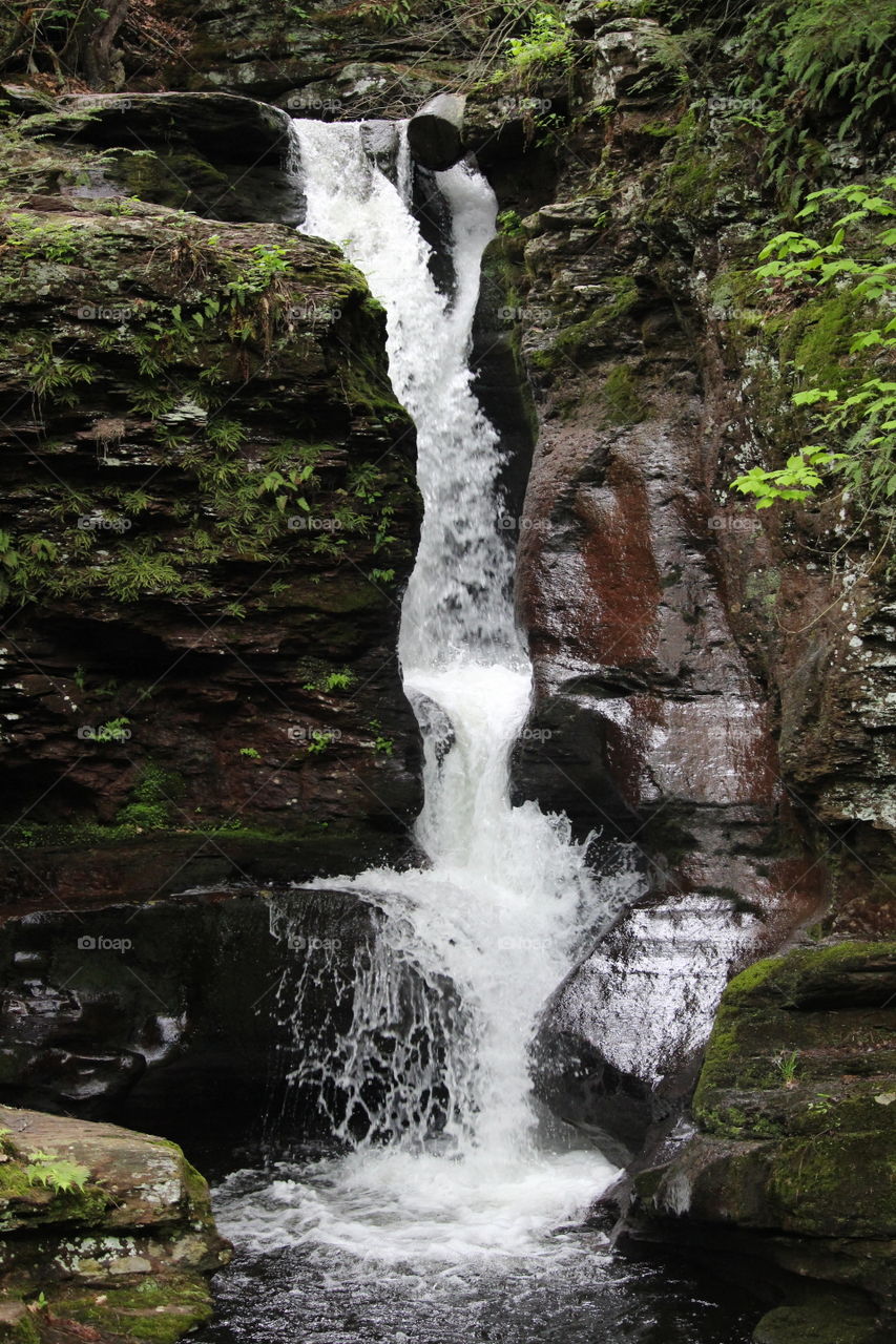 Fast captured waterfall