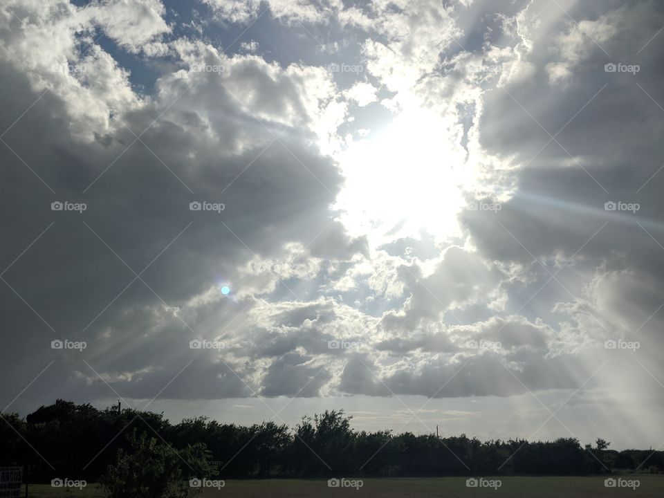 storm breaking up around the sun