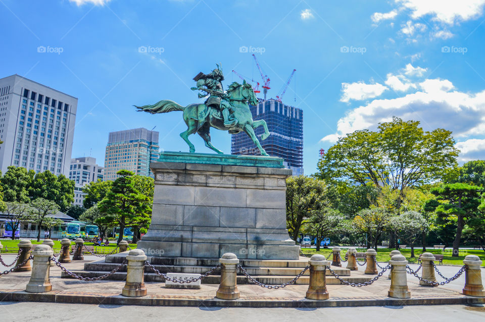 Statue Of Kusunoki Masashige Tokyo Japan