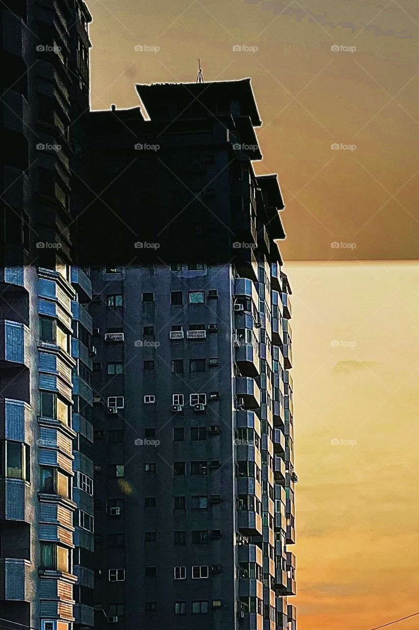 Architecture in sunset