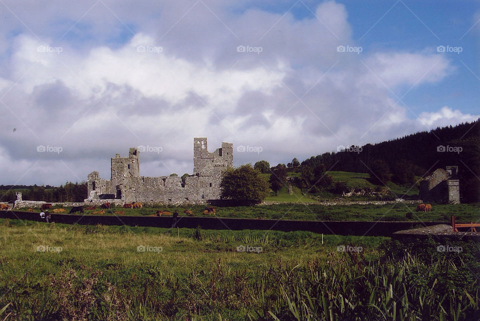 sky blue ireland clouds by korazmd