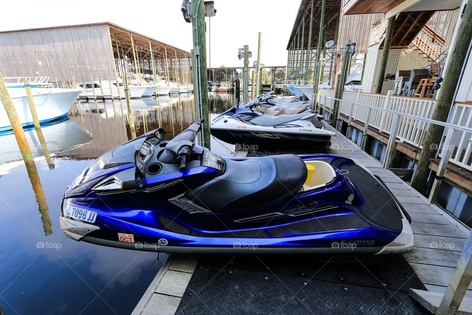 Jet Ski parking at the dock 