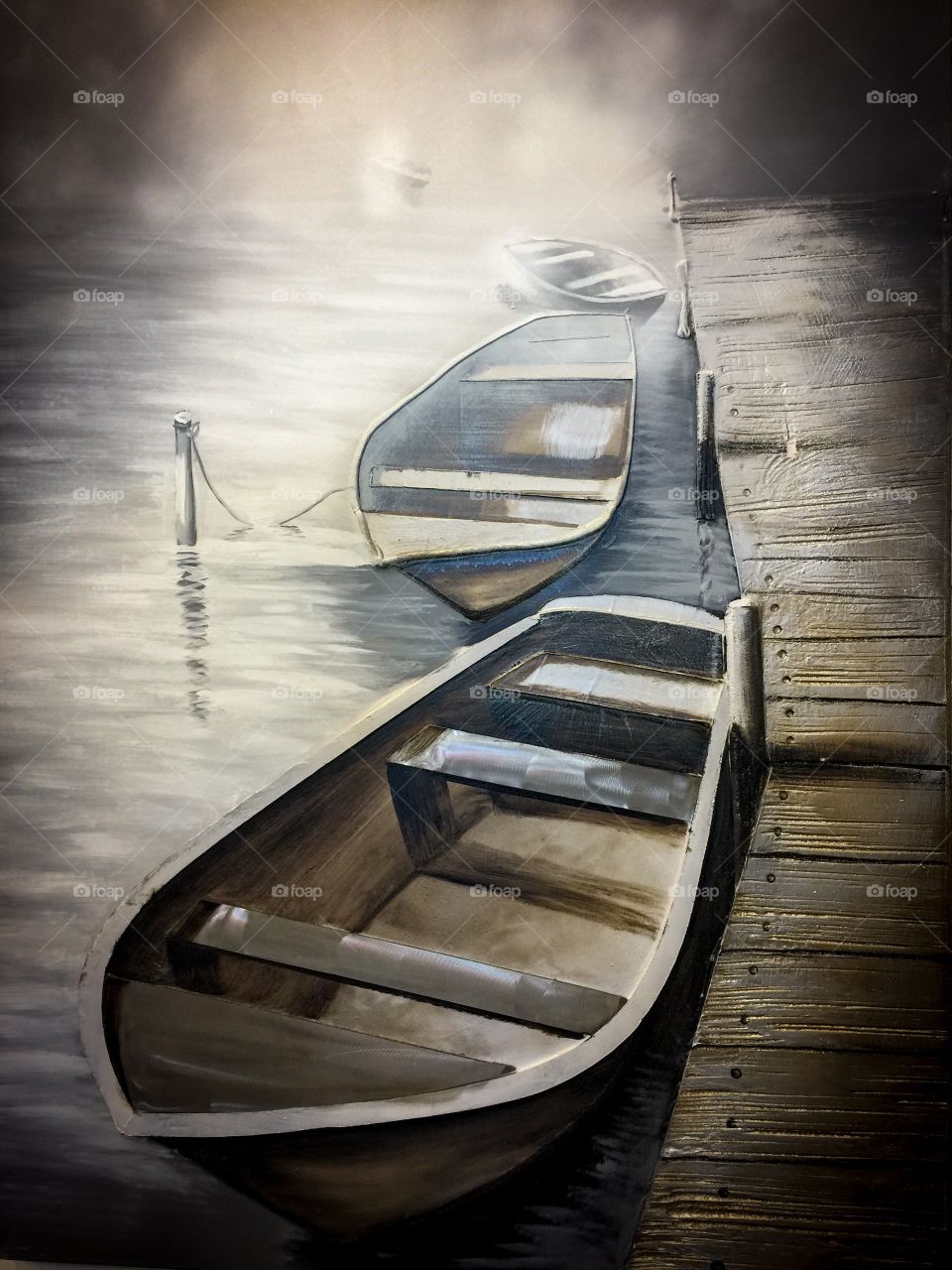 Image of painting of boats
