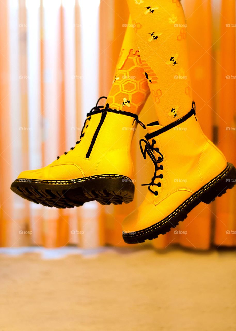 Modern Yellow Boots