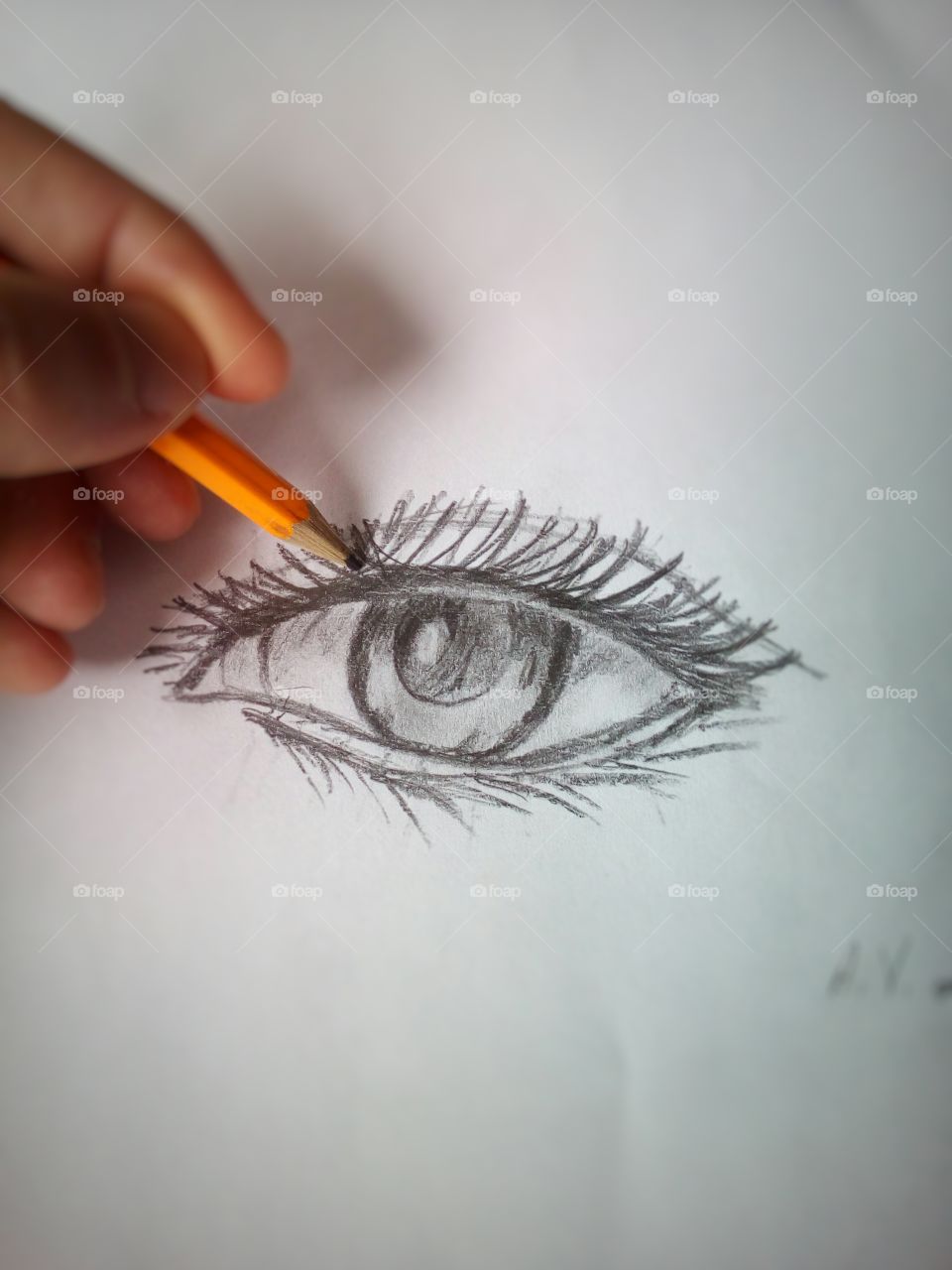 pencil drawing eye, my own art