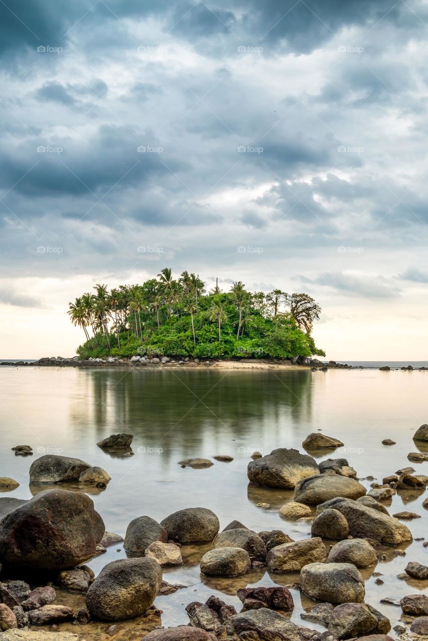 The small cute island in Phuket Thailand