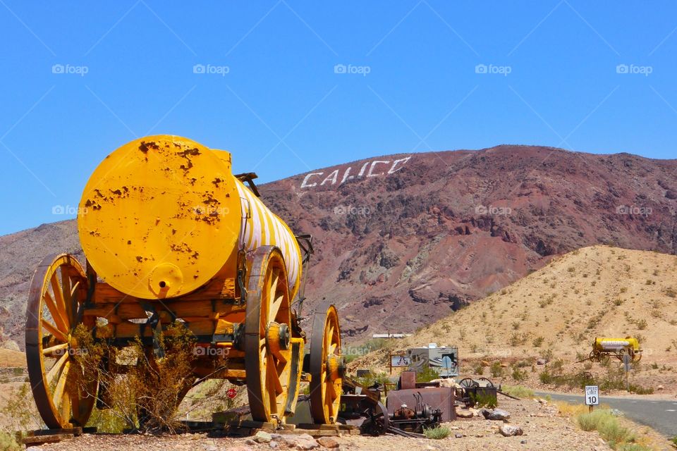 To Calico ghost town. To Calico ghost town