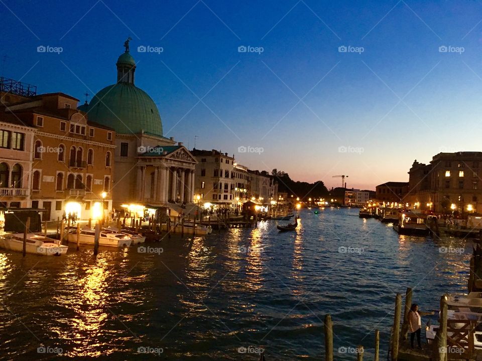 Venice. Reflection.Sunset
