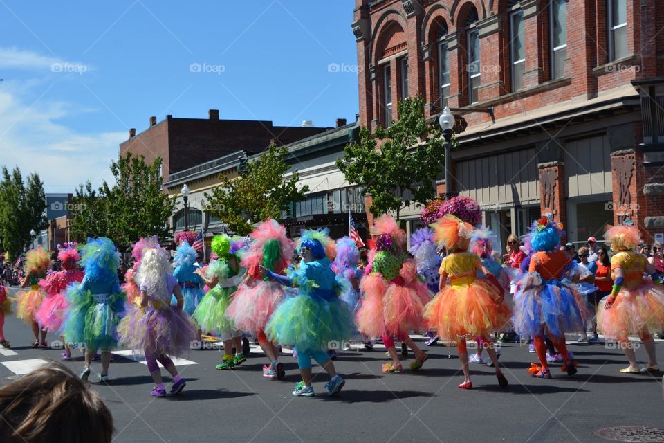 Dance group at Fourth of July parade