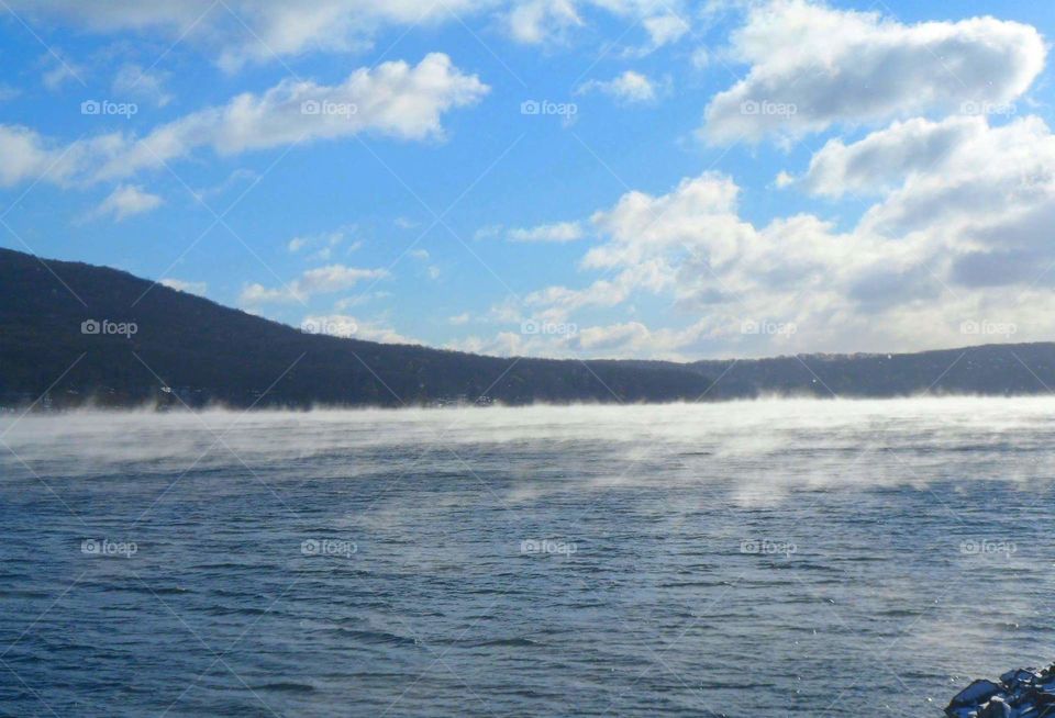 Fog over Deep Creek Lake-Maryland