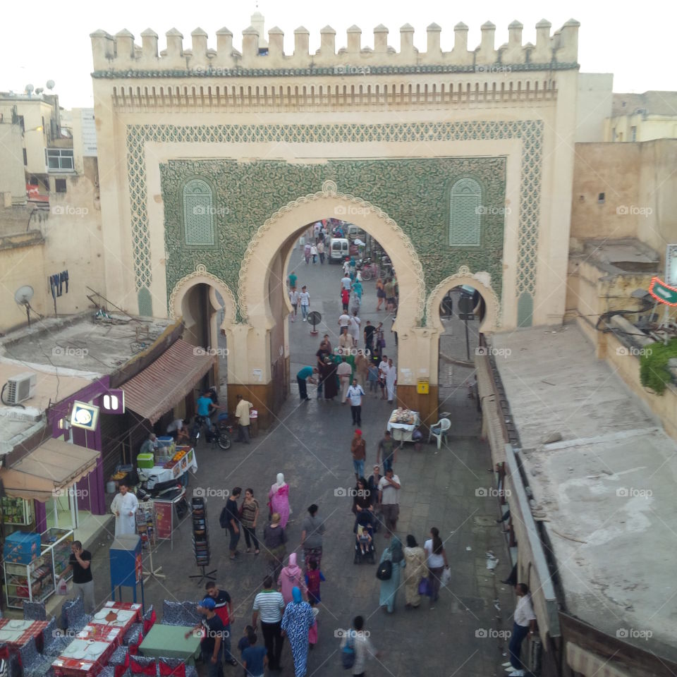 Historical door of the medina of Fez