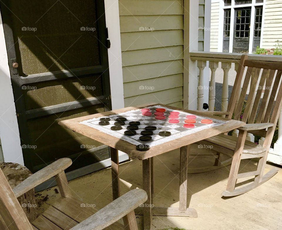 Checkers Game Table