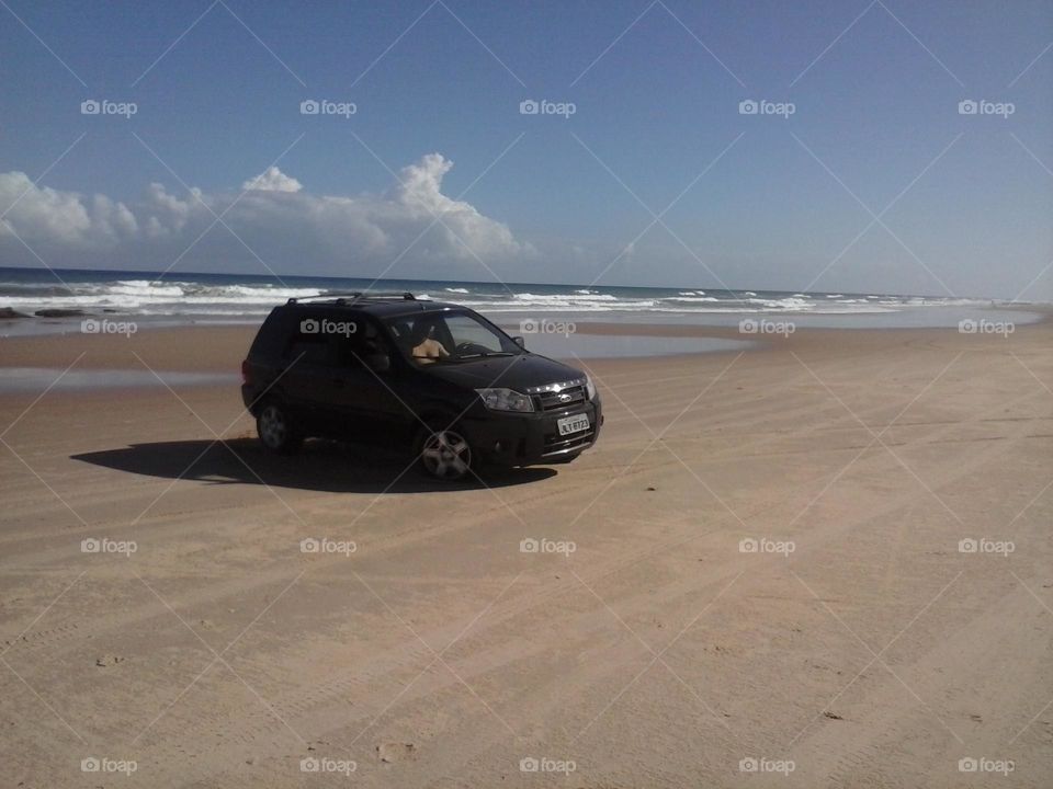 Ecosport walking on the sand in Massarandupioló