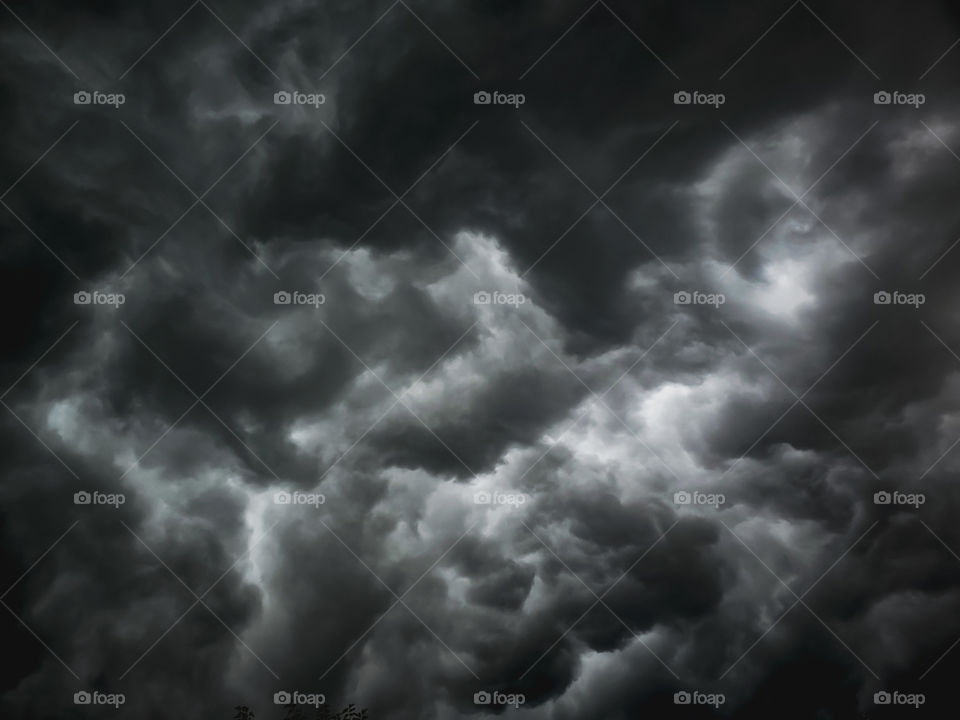 Dark clouds/  storm clouds