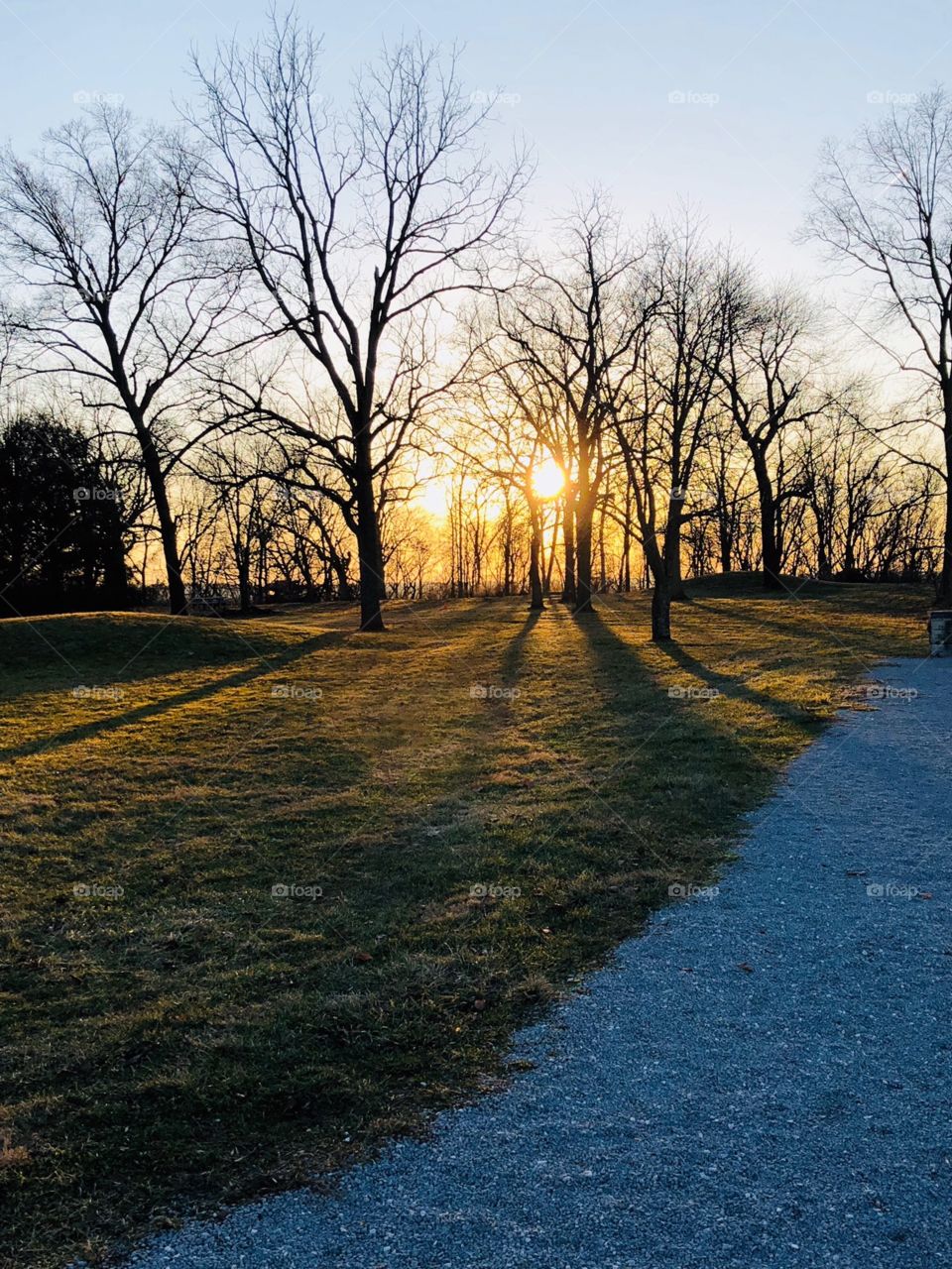 Sunset at Wright-Patterson Memorial Park.